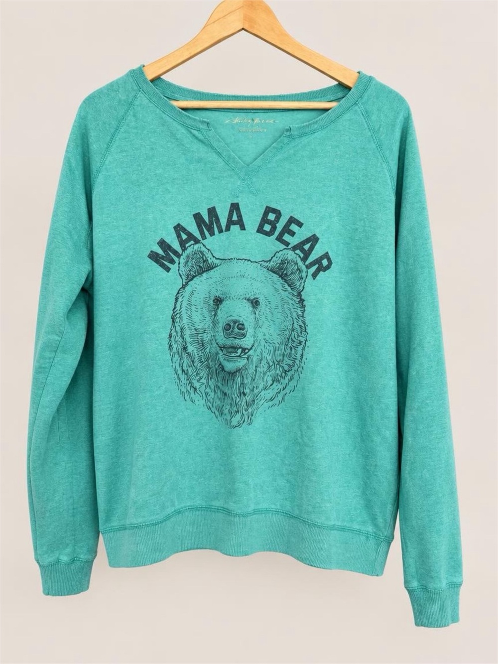 Mama Bear Graphic Sweatshirt - Teal Women’s Pullover XL